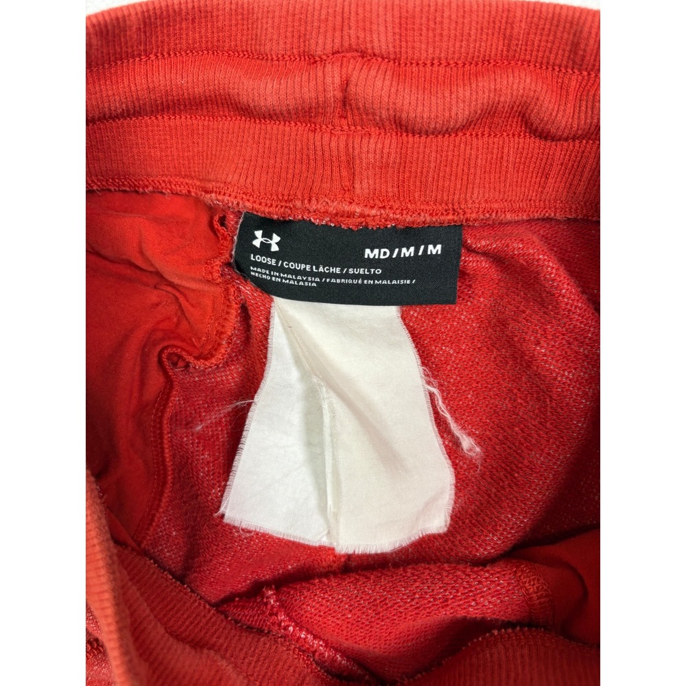 Under Armour Project Rock Blood Sweat Respect Shorts Mens Medium Red Heather - Picture 3 of 6